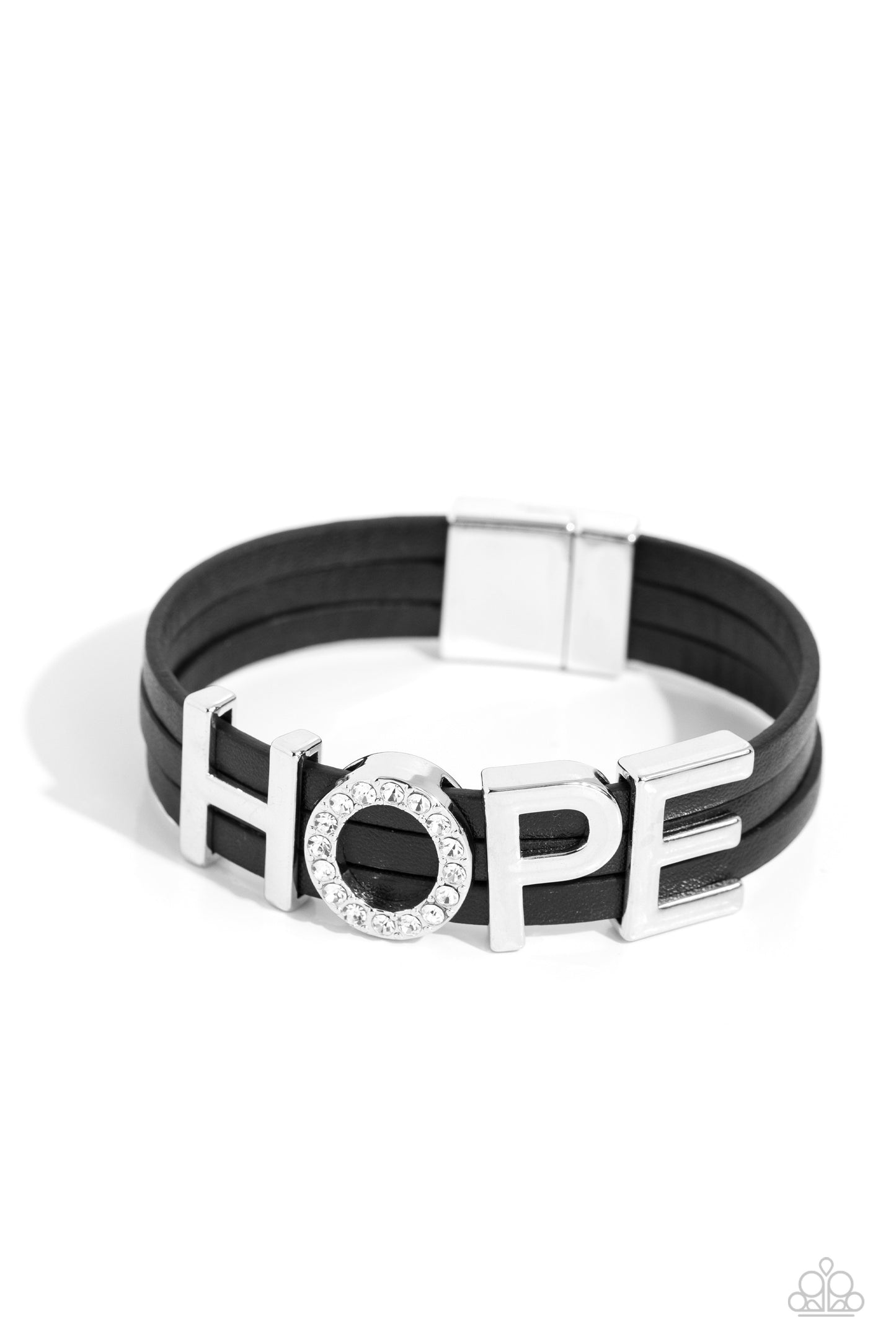 Paparazzi Hopeful Haute - Black Bracelet P9SE-BKXX-345XX