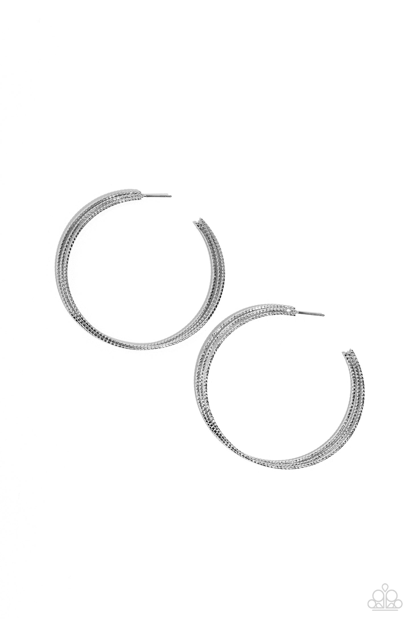 Paparazzi Candescent Curves - Silver Hoop Earring P5HO-SVXX-283XX