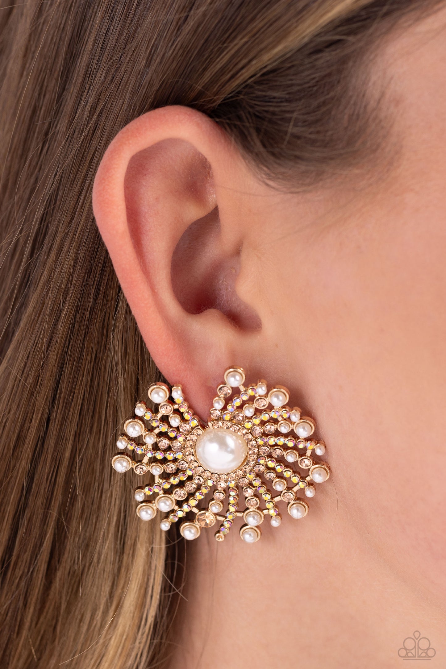 Paparazzi Fancy Fireworks - Gold Post Earring P5PO-GDXX-263XX