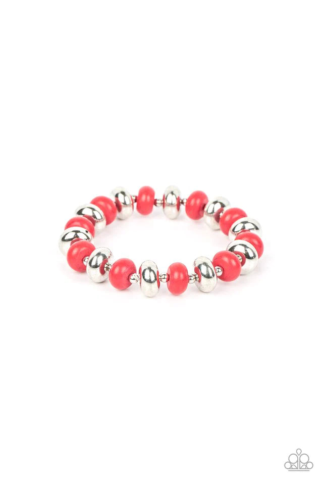 Paparazzi Bracelet ~ Stone Age Aesthetic - Red