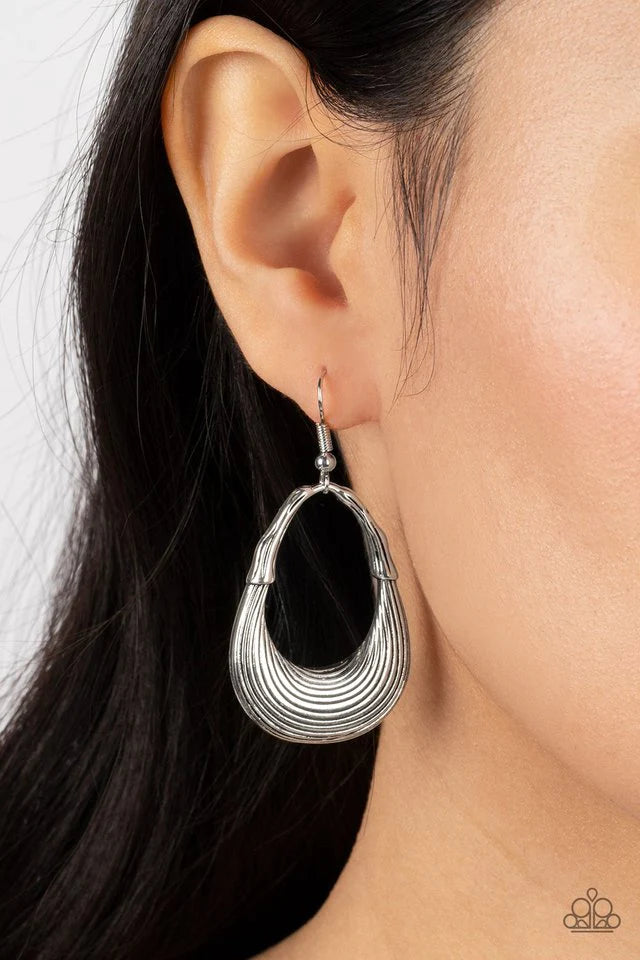 PaparazziTerra Timber - Silver Earring