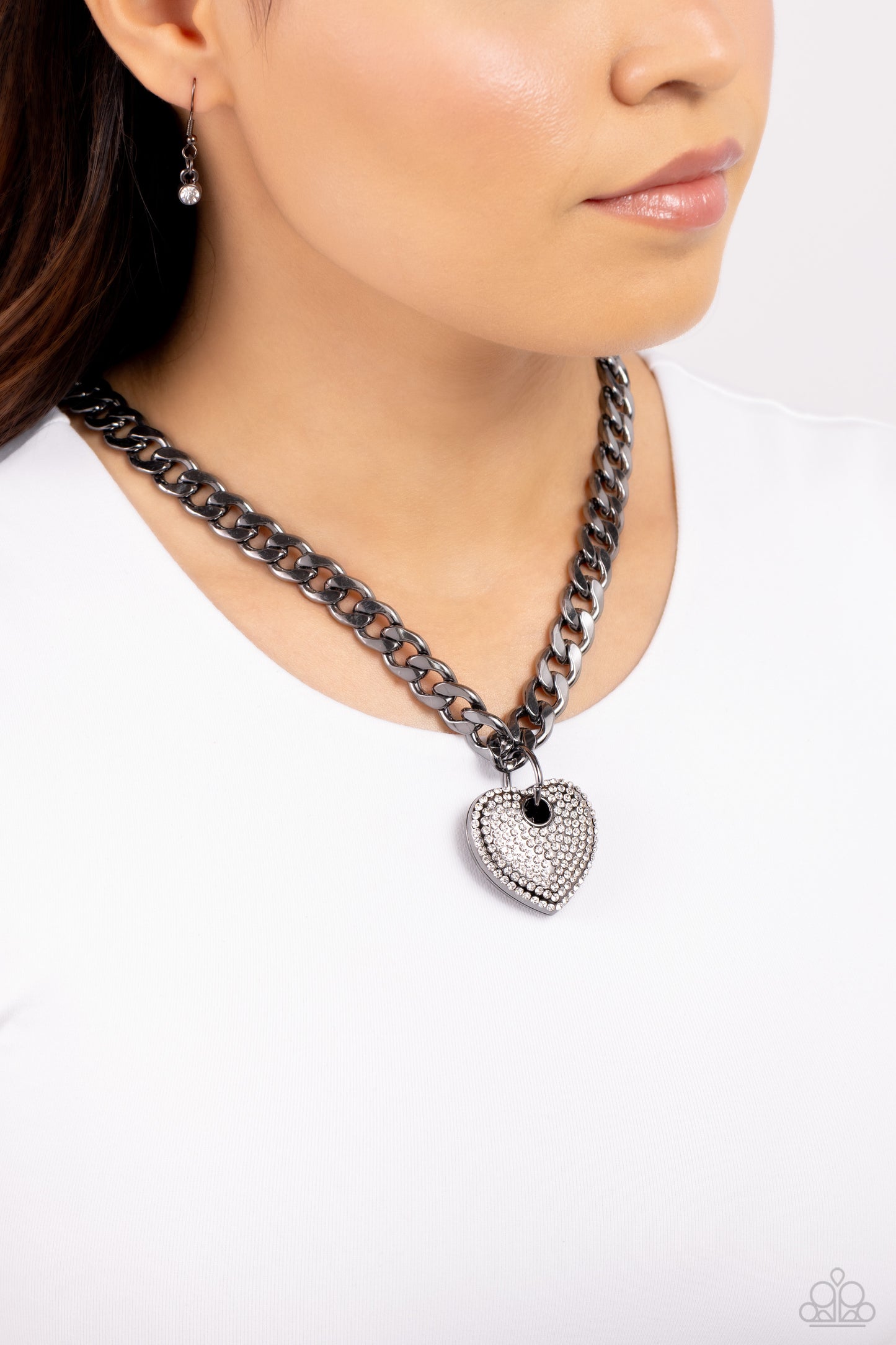 Paparazzi Ardent Affection - Black Necklace  P2ST-BKXX-225XX