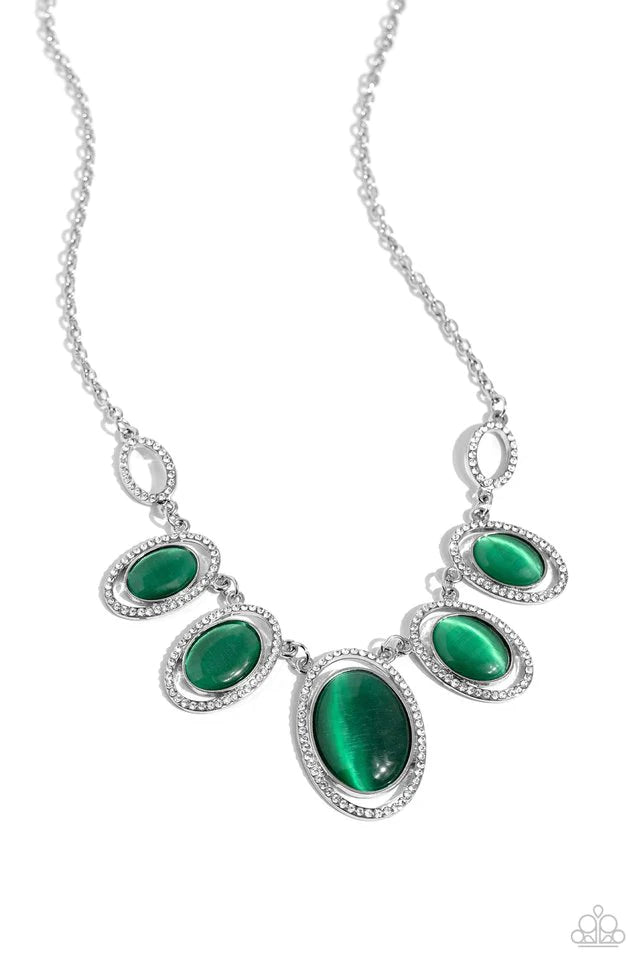 Paparazzi A BEAM Come True - Green Necklace