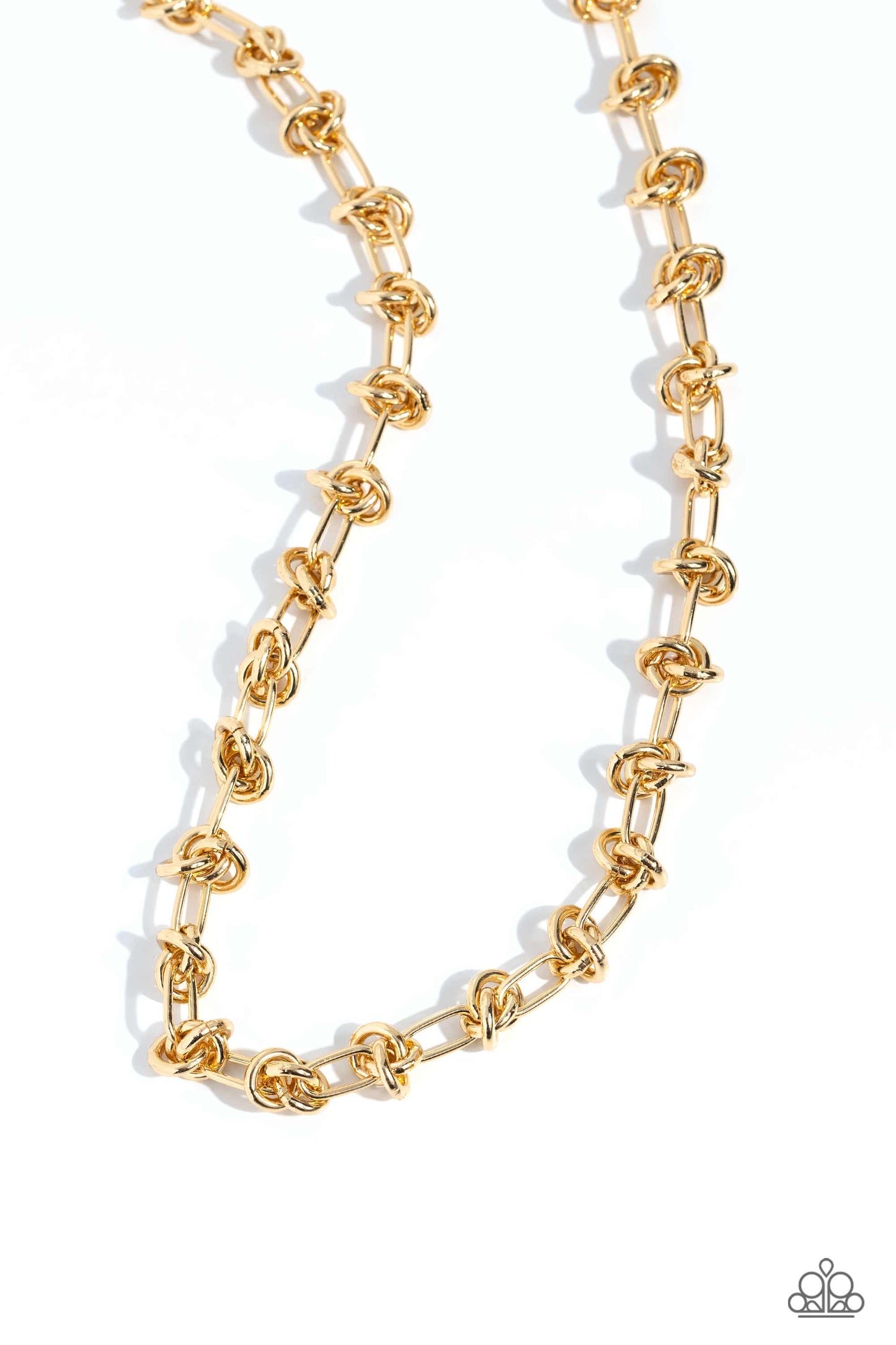 Paparazzi Knotted Kickoff - Gold Necklace P2ED-GDXX-160XX