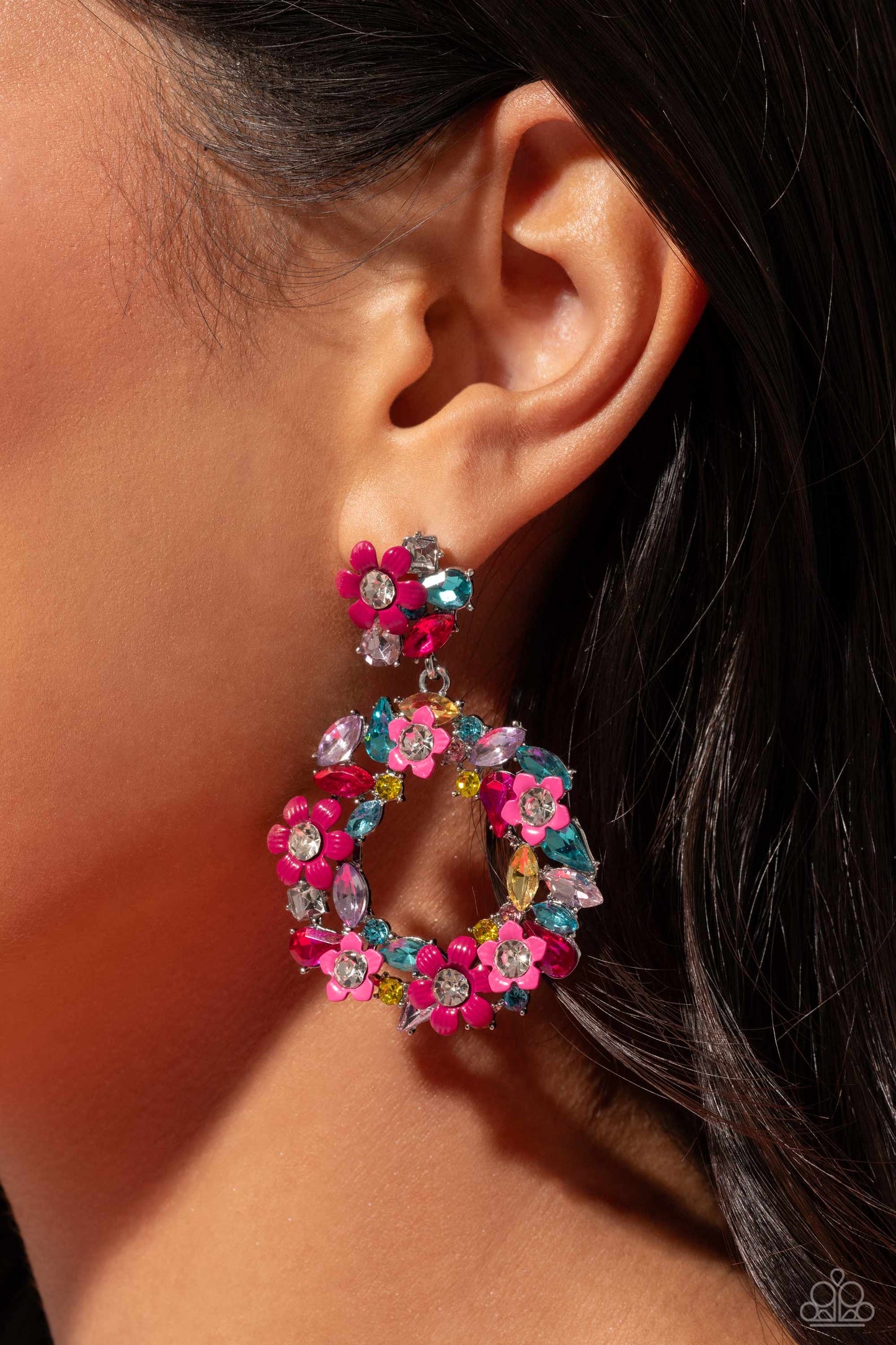 Paparazzi Wreathed in Wildflowers - Multi Post Earring P5PO-MTXX-111XX