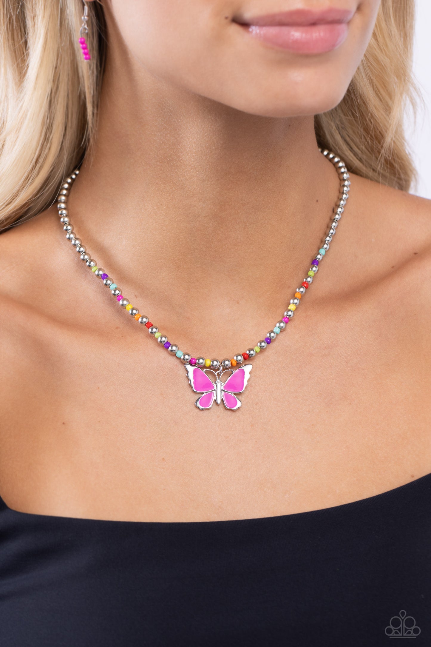 Paparazzi Vibrant Flutter - Multi Necklace P2DA-MTXX-112XX