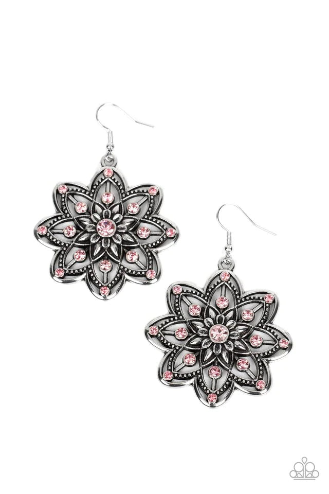 Paparazzi Prismatic Perennial - Pink Earring