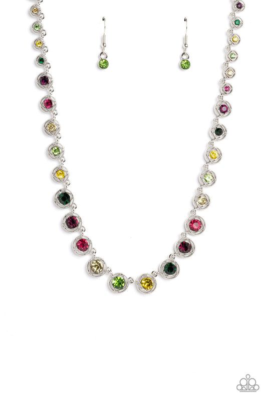 Paparazzi Kaleidoscope Charm - Multi Necklace P2ST-MTXX-113XX