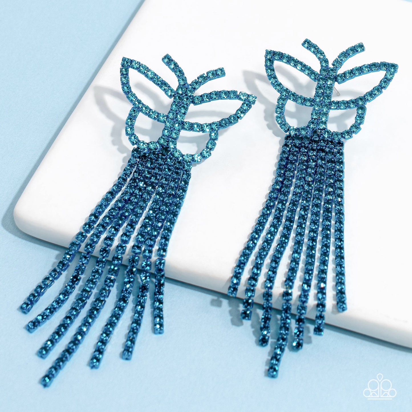 Paparazzi Billowing Butterflies-Blue Post Earring