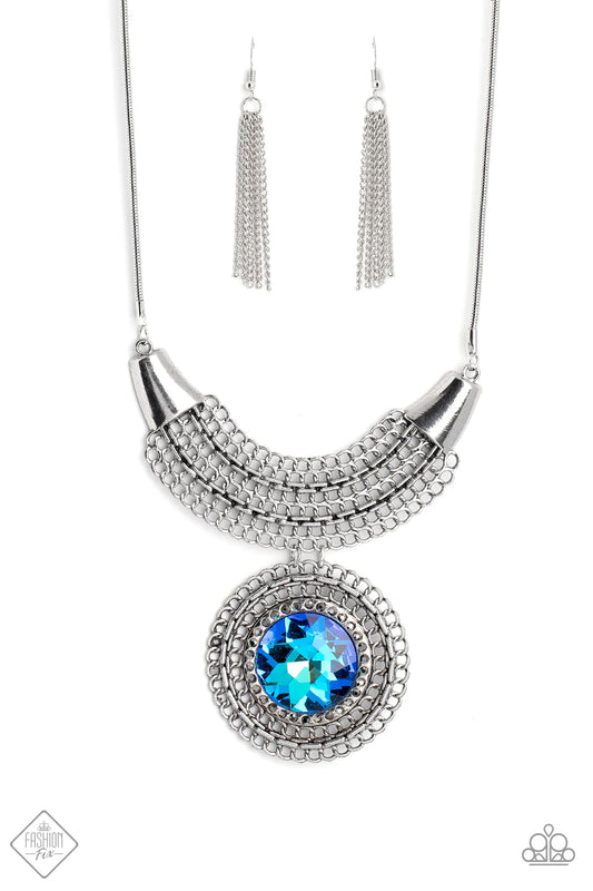 Paparazzi Excalibur Extravagance - Blue Necklace- December Fashion Fix