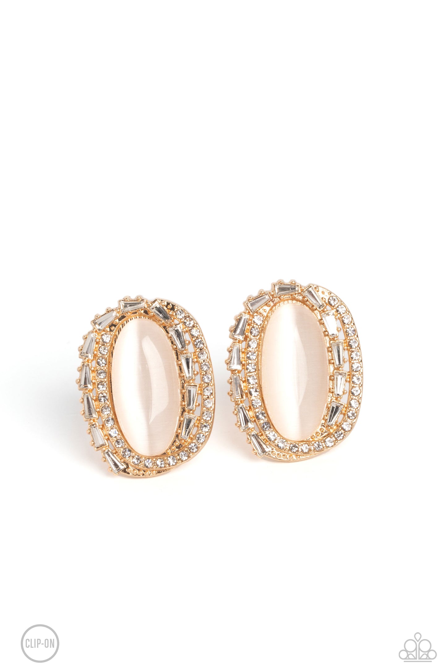 Paparazzi Shimmery Statement - Gold Clip On Earring P5CO-GDXX-082XX