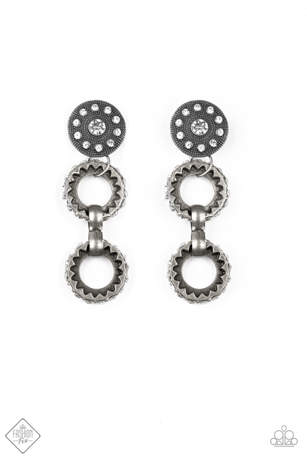 Paparazzi High Tech- White post earring