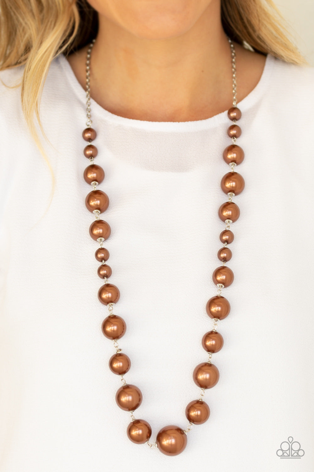 Pearl Prodigy- Brown Necklace