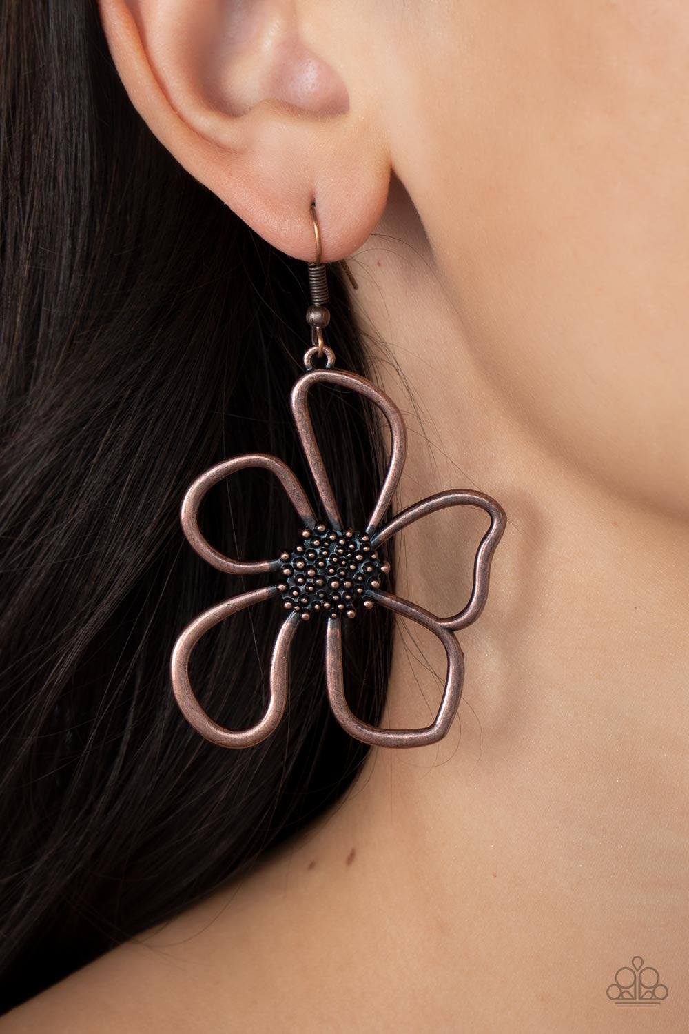 Paparazzi Wildflower Walkway - Copper  Earring P5WH-CPXX-172XX