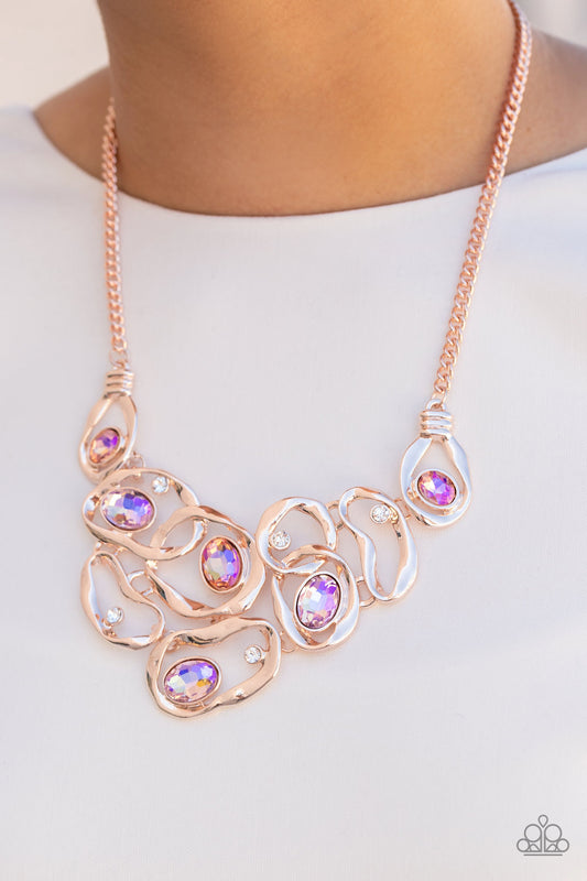 Warp Speed-Rose Gold Necklace