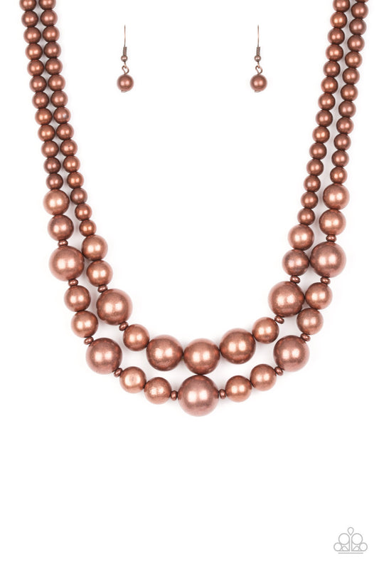 Paparazzi I Double Dare You - Copper Necklace  P2ED-CPXX-057XX