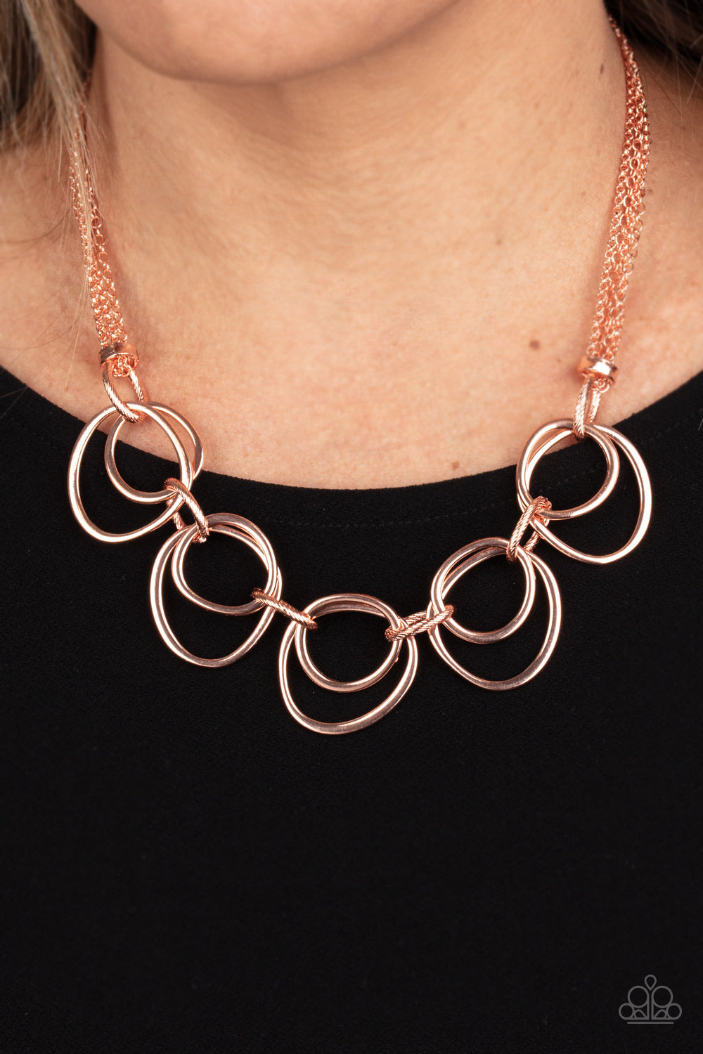 Paparazzi Asymmetrical Adornment - Copper Necklace  P2RE-CPSH-180XX