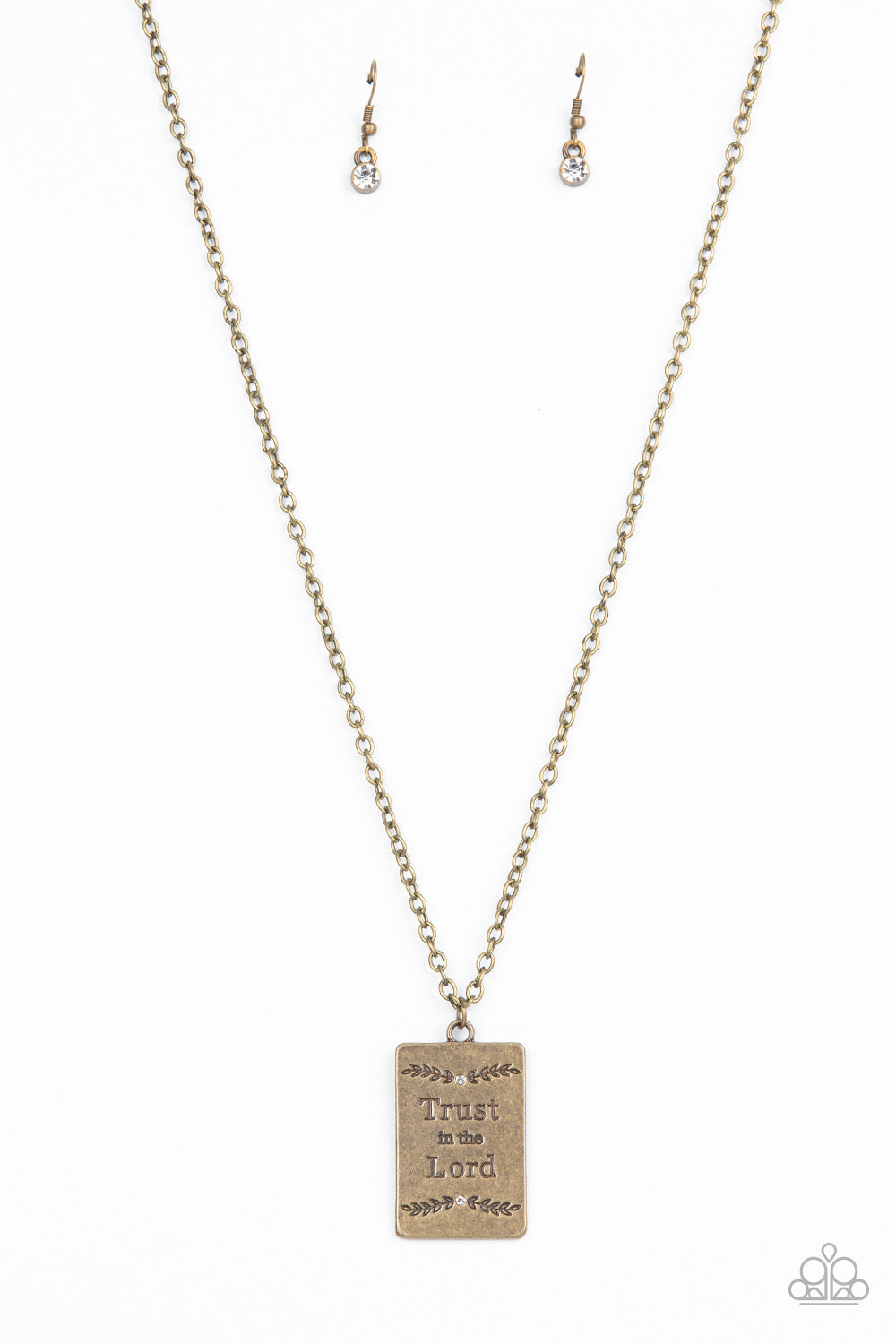 Paparazzi All About Trust - Brass  Necklace P2WD-BRXX-131XX