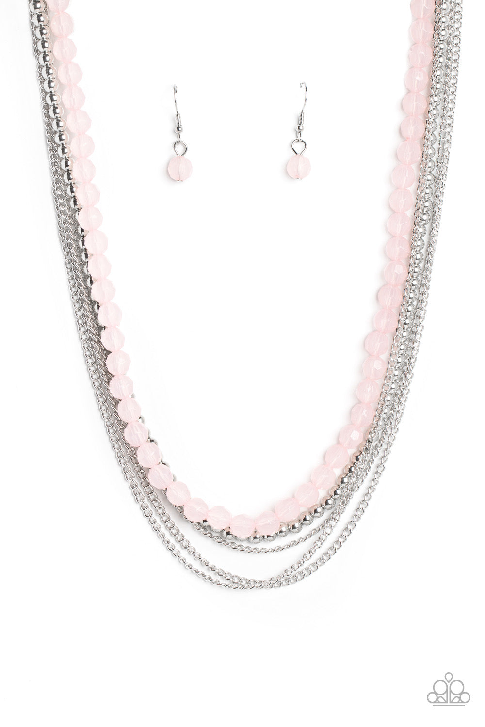 Paparazzi Boardwalk Babe - Pink  Necklace P2BA-PKXX-022XX