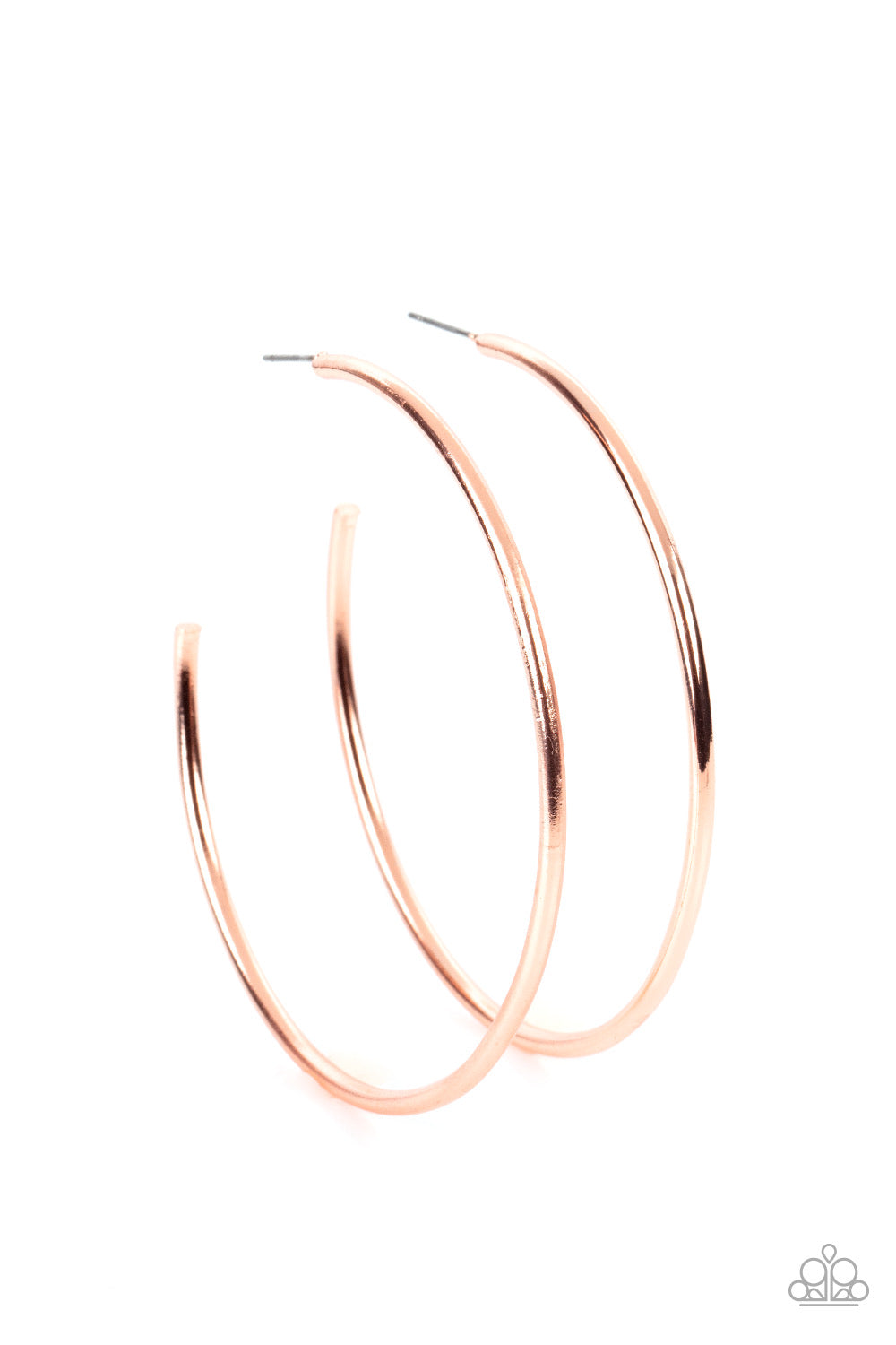 Paparazzi Mega Metro - Copper  hoops Earrings P5HO-CPSH-141XX