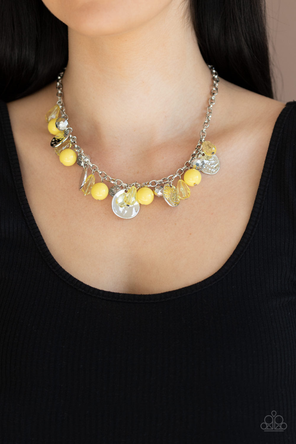 Prismatic Sheen-Yellow Necklace