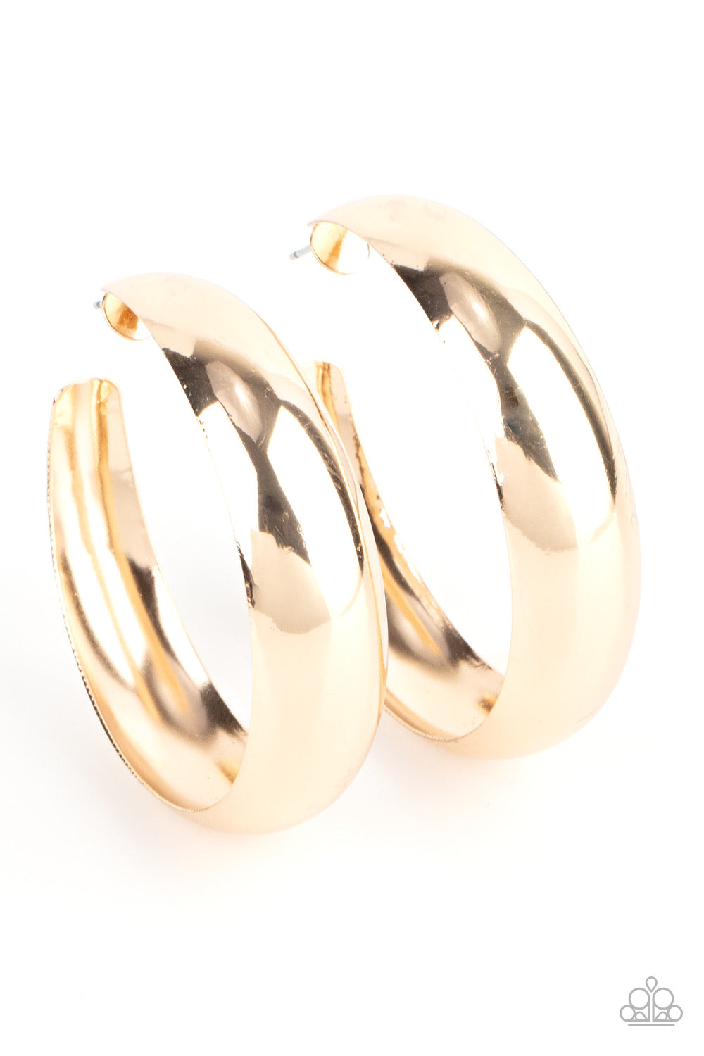 Paparazzi Flat Out Flawless - Gold Hoop Earring P5HO-GDXX-204XX