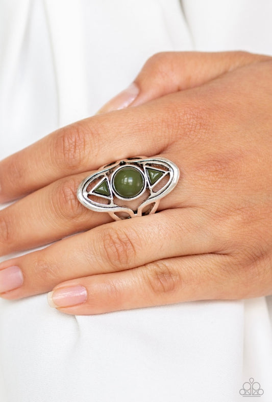 Paparazzi Aztec Adobe-Green Ring