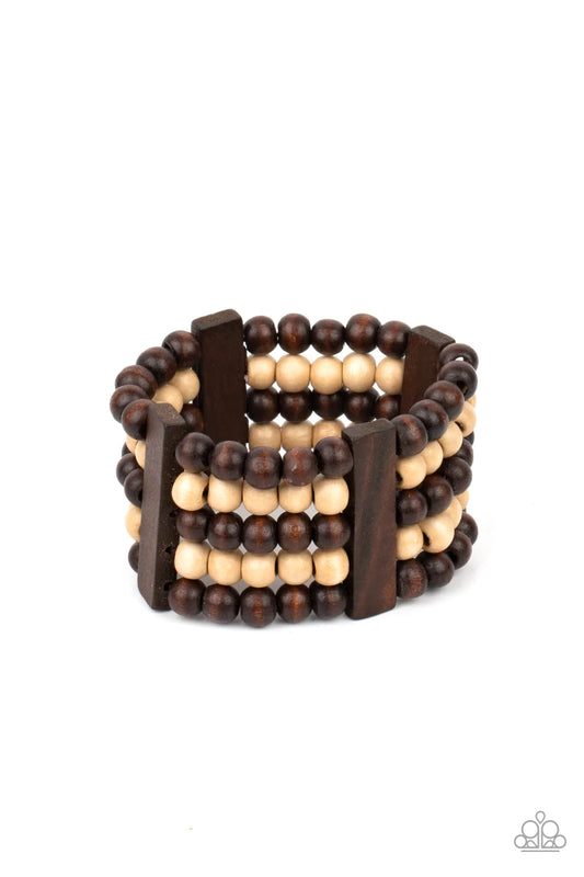 Paparazzi Caribbean Catwalk - Brown Bracelet