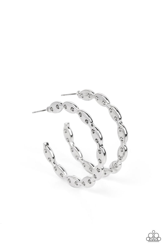 Paparazzi Impressive Innovation - Silver  Earring P5HO-SVXX-309XX