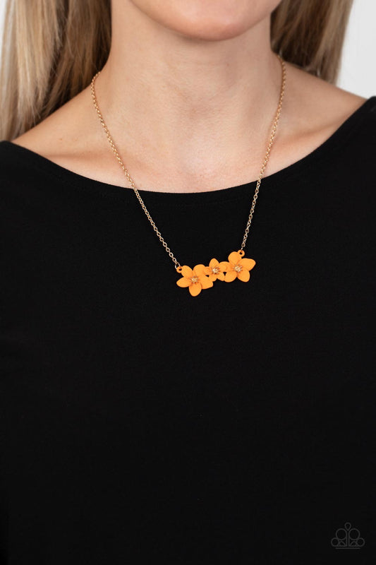 Petunia Picnic - Orange  Necklace P2WH-OGXX-259XX