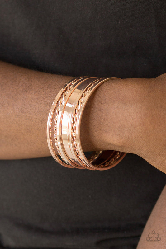 Paparazzi Dizziyingly Demure-Gold Bracelet