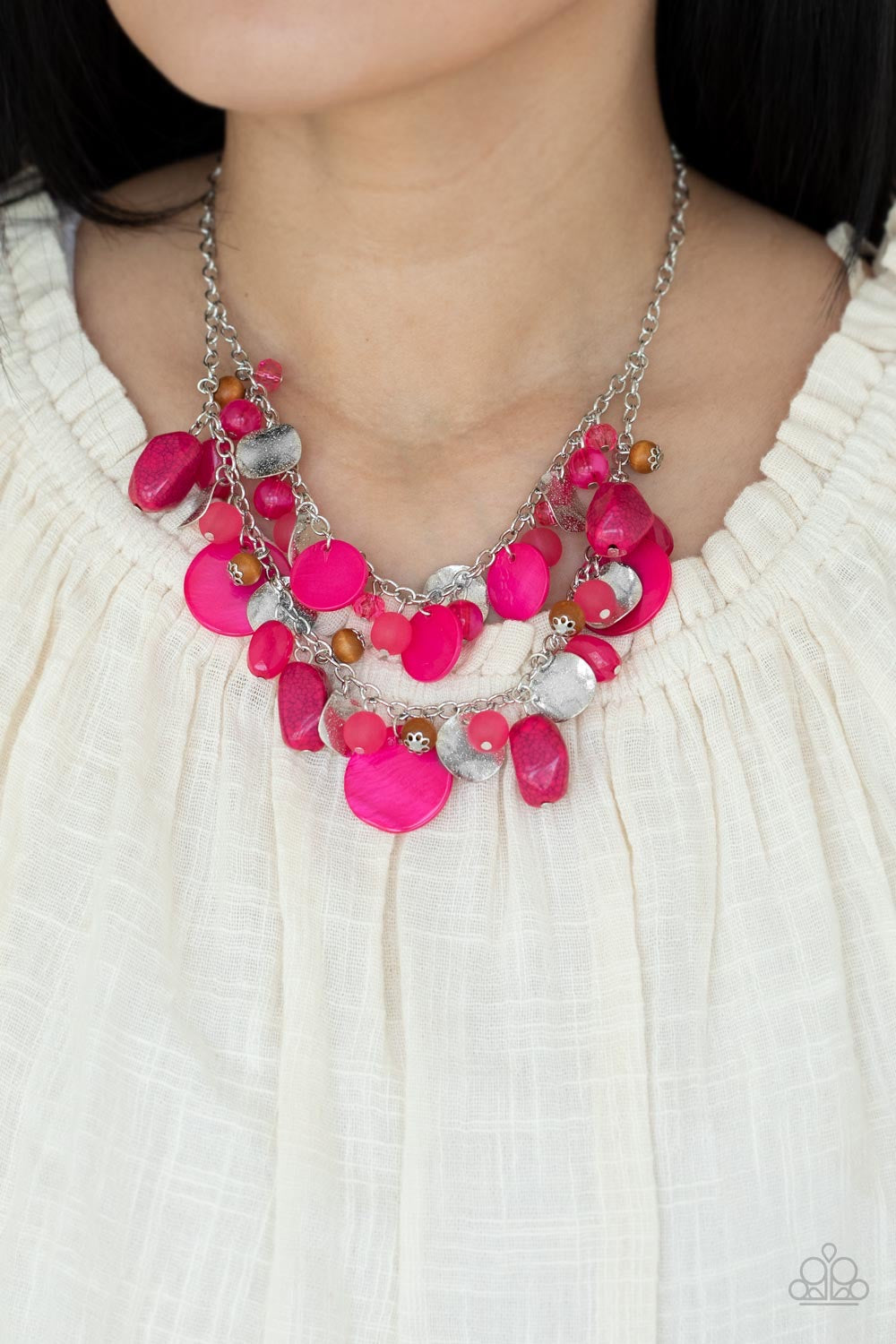 Paparazzi Spring Goddess - Pink Necklace P2ST-PKXX-114ZN