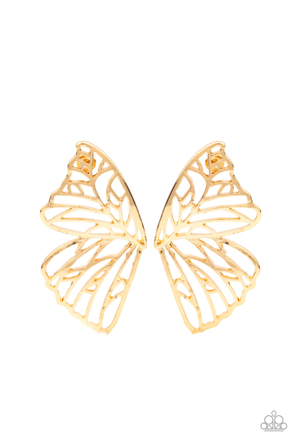 Paparazzi Butterfly Frills - Gold  Post Earring P5PO-GDXX-108XX