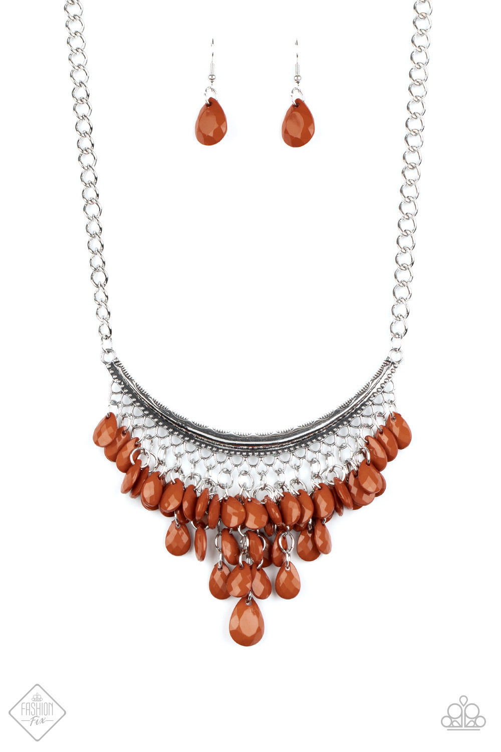 Rio Rainfall -Brown Necklace