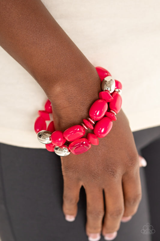 Paparazzi Fruity Flavor -Pink Bracelet