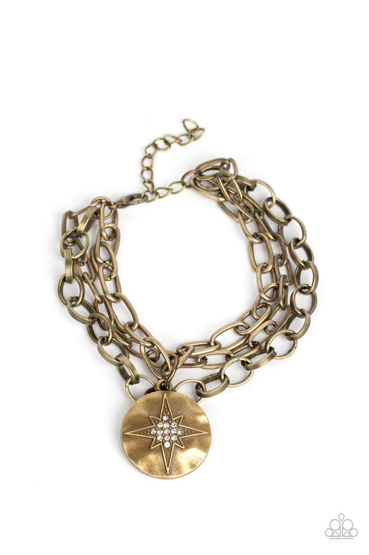 Paparazzi True North Twinkle - Brass  Bracelet P9BA-BRXX-073XX