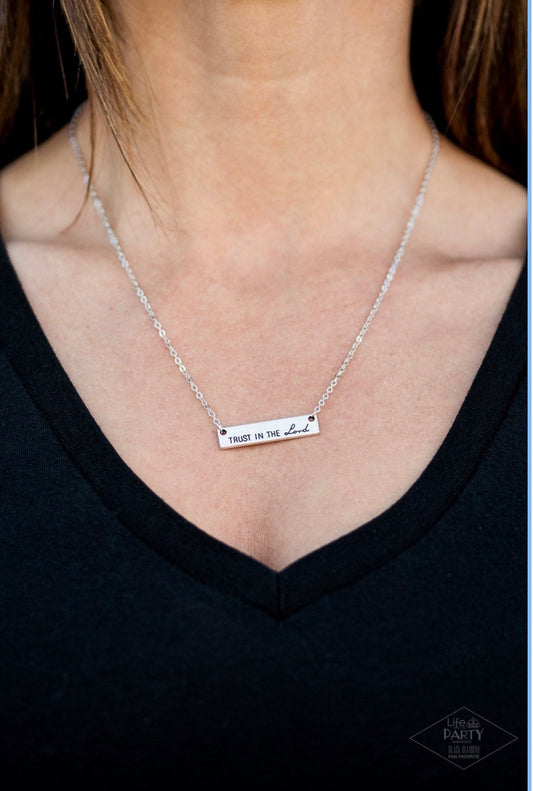 Trust in the Lord - silver - Paparazzi necklace