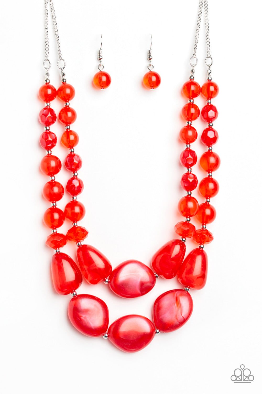 Paparazzi Beach Glam-Red Necklace