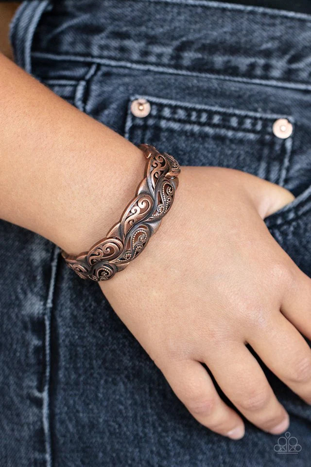 Paparazzi  Paisley Portico - Copper Bracelet