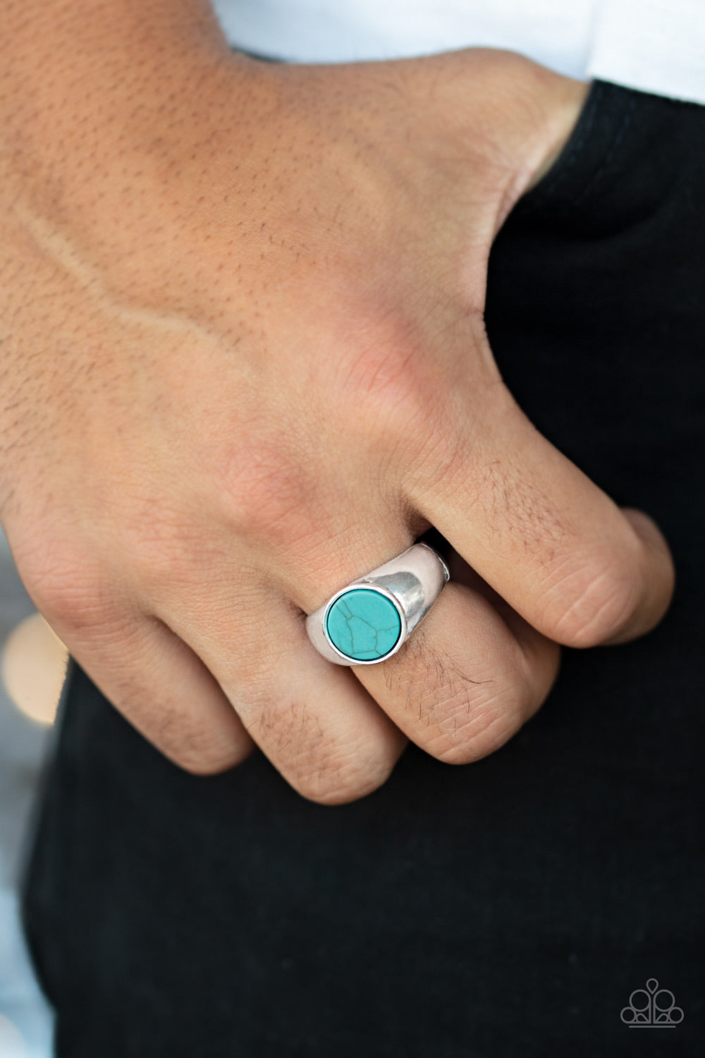 Paparazzi Carbon Print- Blue Men Ring