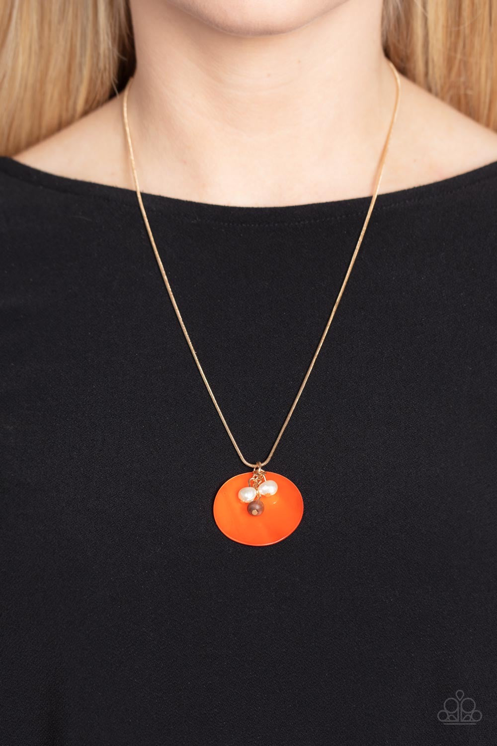 Paparazzi Beach House Harmony- Orange Necklace P2SE-OGXX-290XX