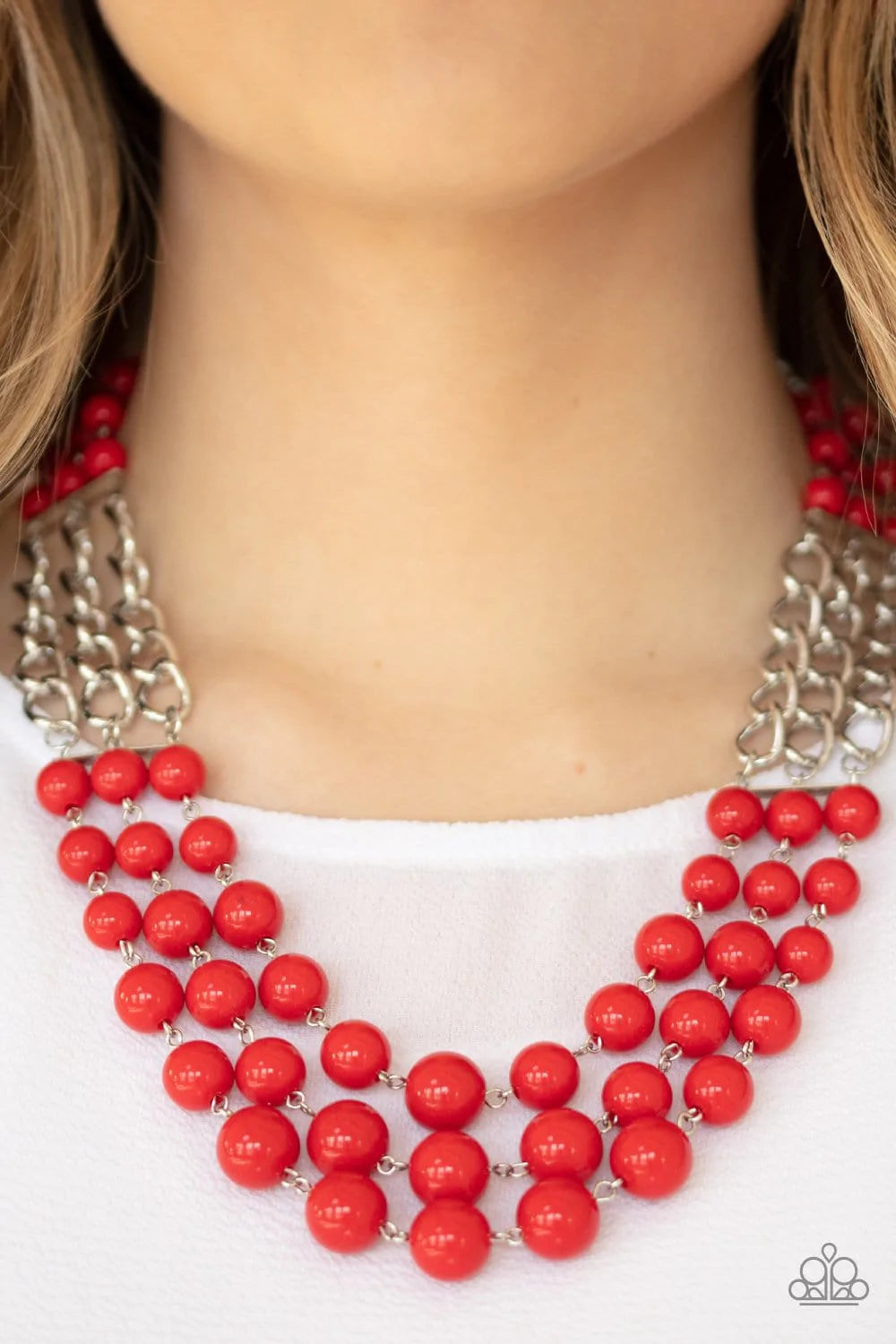 Paparazzi A La Vogue-Red Necklaces