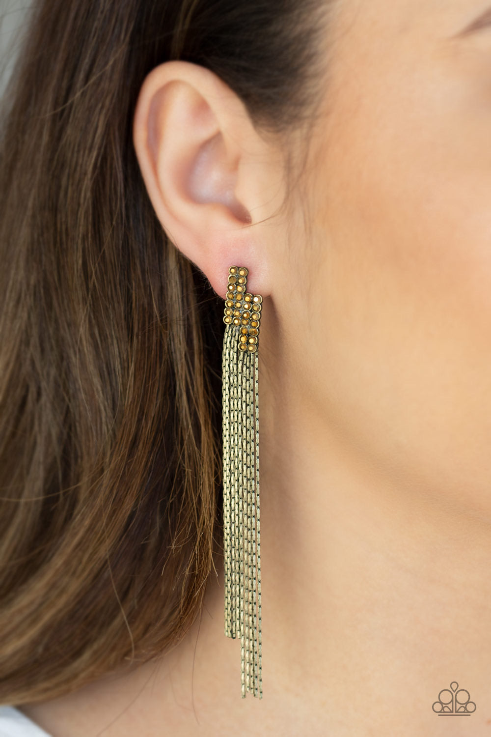 Paparazzi Radio Waves- Brass Earring