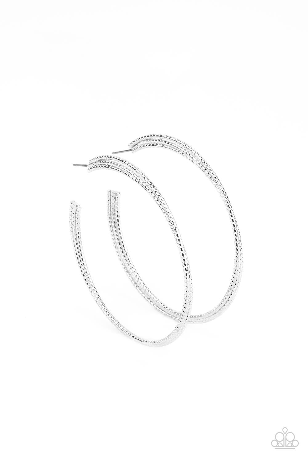 Paparazzi Candescent Curves - Silver Hoop Earring  P5HO-SVXX-283XX