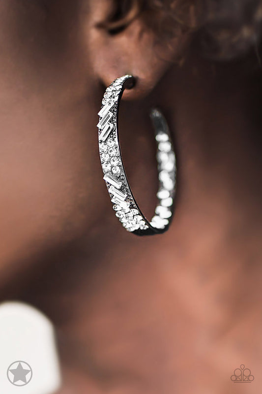 Paparazzi GLITZY By Association - Gunmetal Earring  P5HO-BKWT-025XX