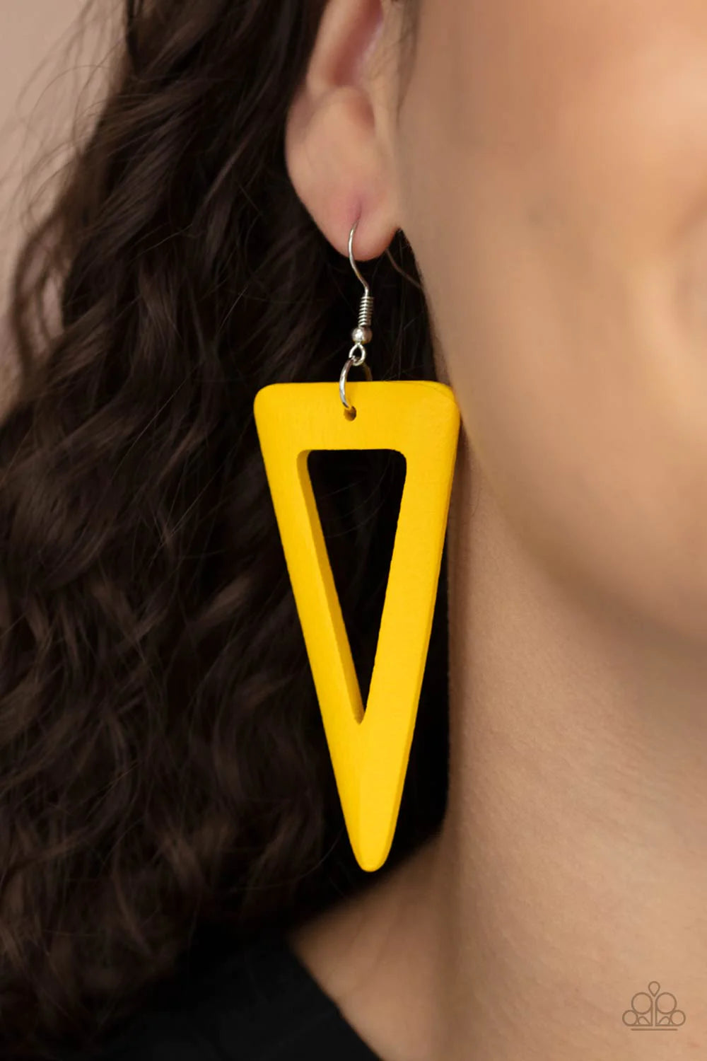 Paparazzi Accessories Bermuda Backpacker - Yellow Earrings