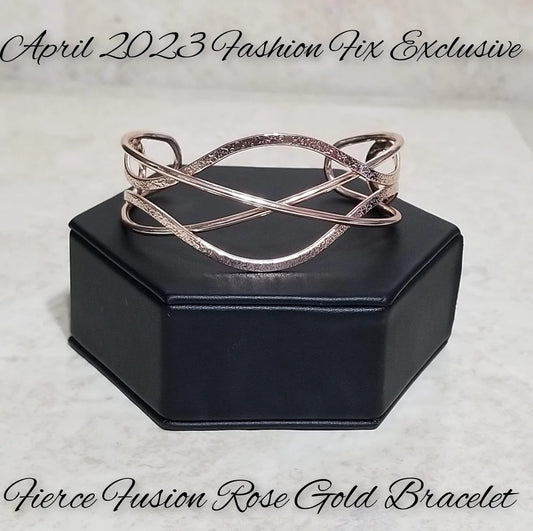 Paparazzi Bracelets - Fierce Fusion - Rose Gold Cuff