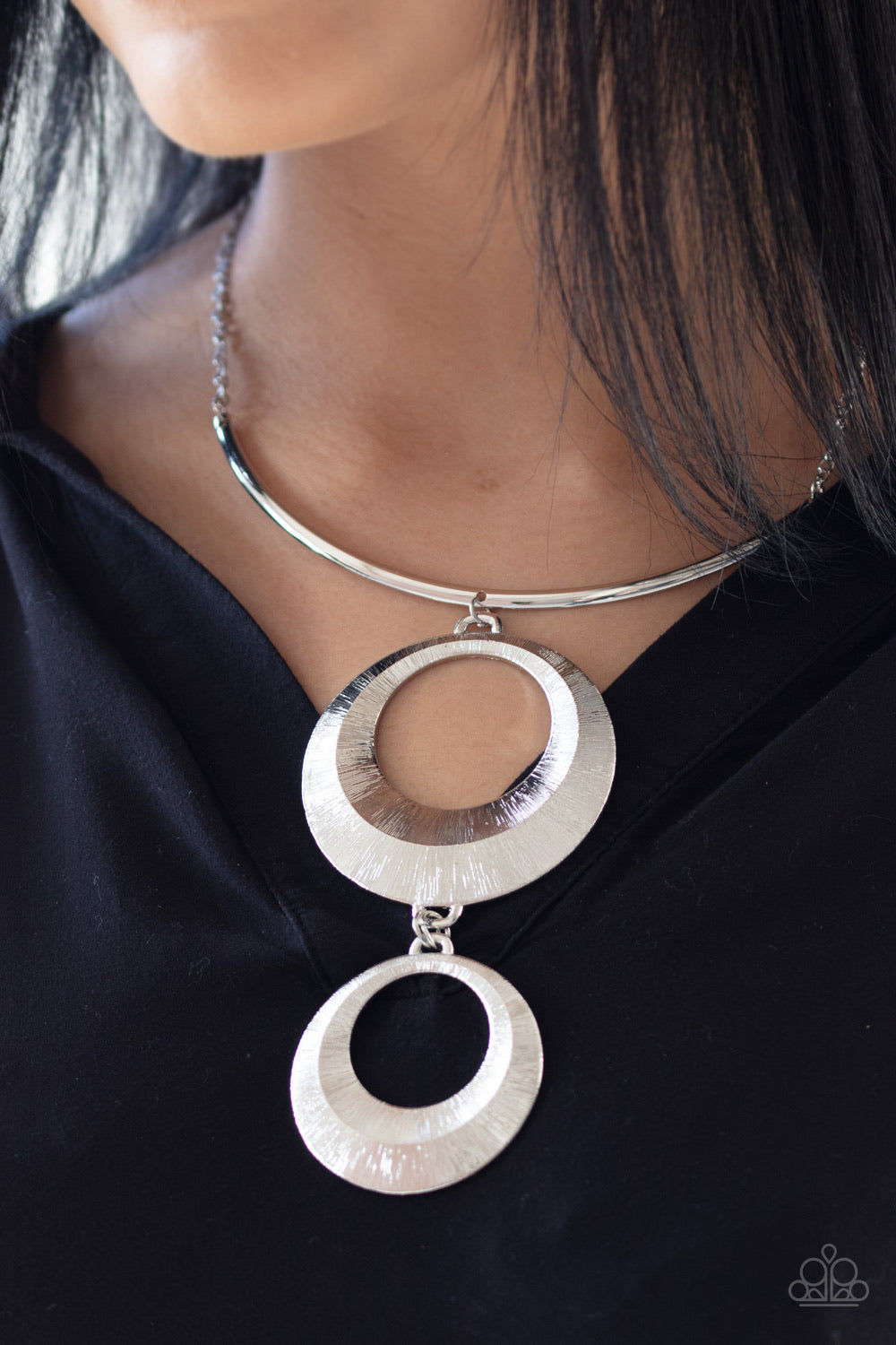 Paparazzi Egyptian Eclipse- Silver Necklace