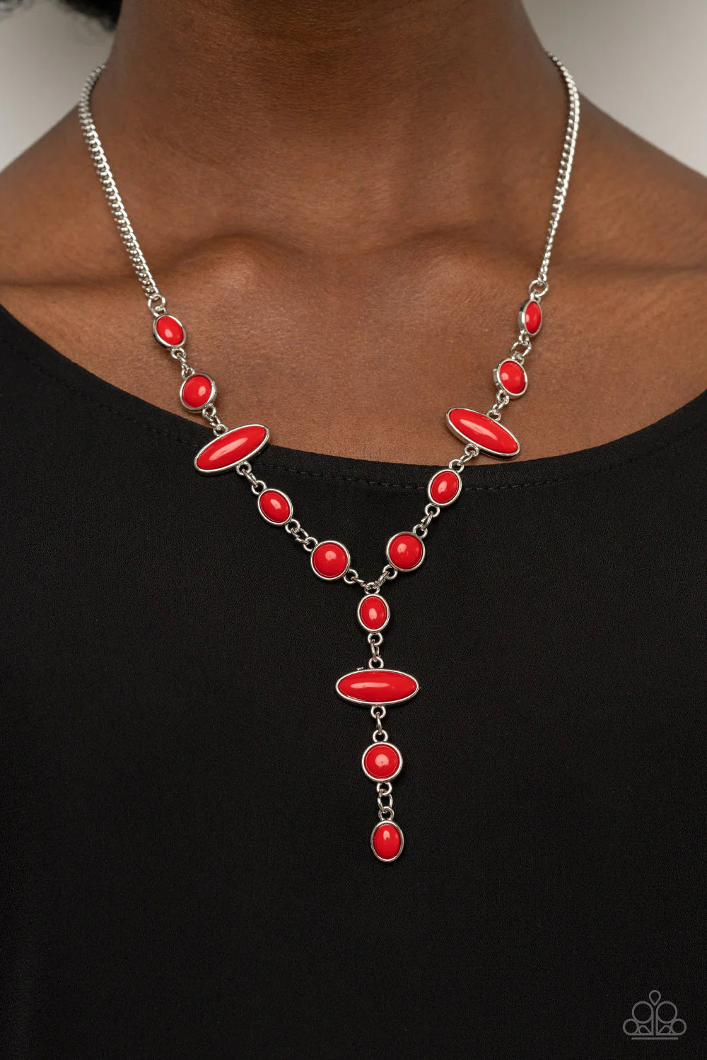 Paparazzi Authentically Adventurous-Red Necklace