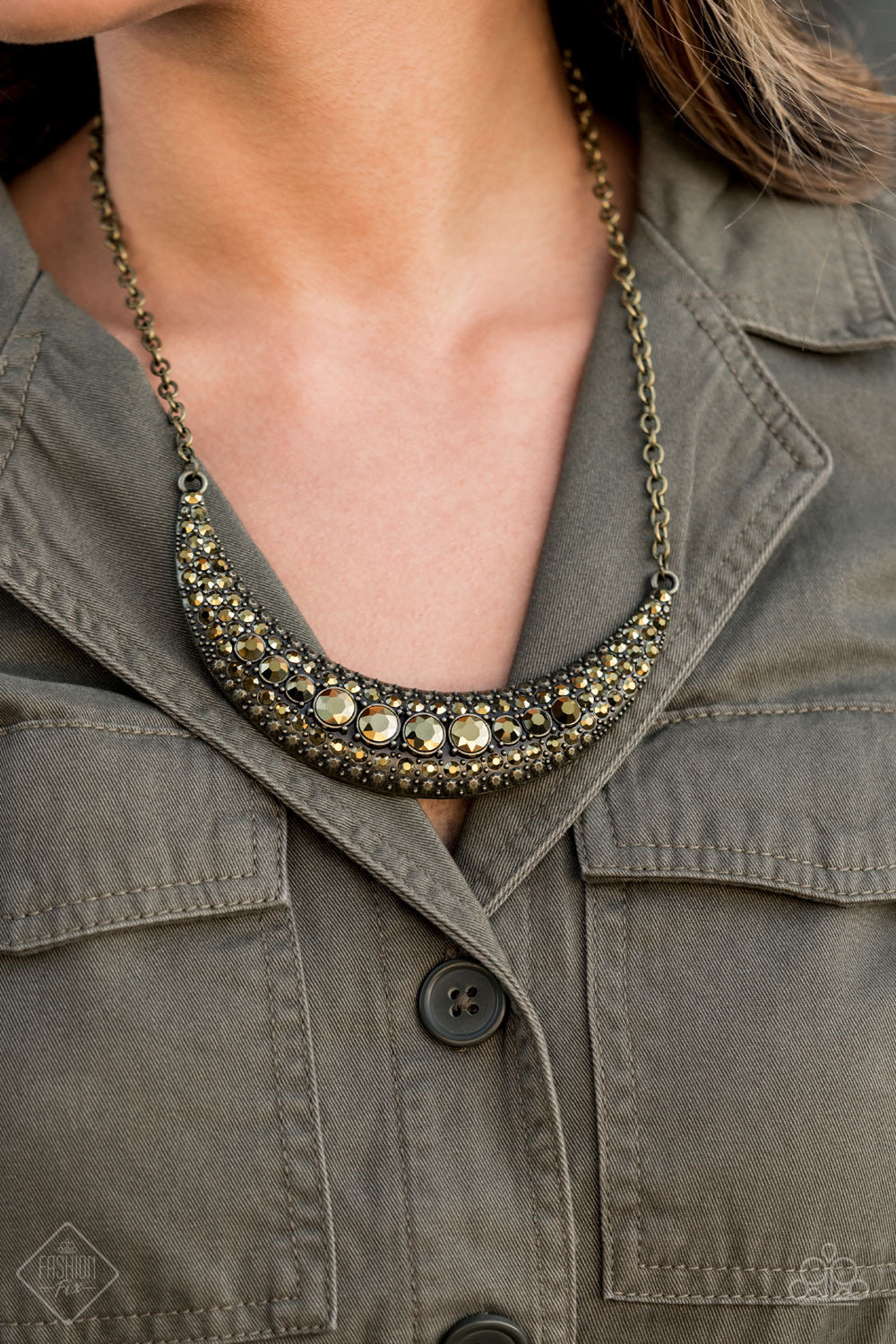 Paparazzi Moon Child Magic-Brass Necklace